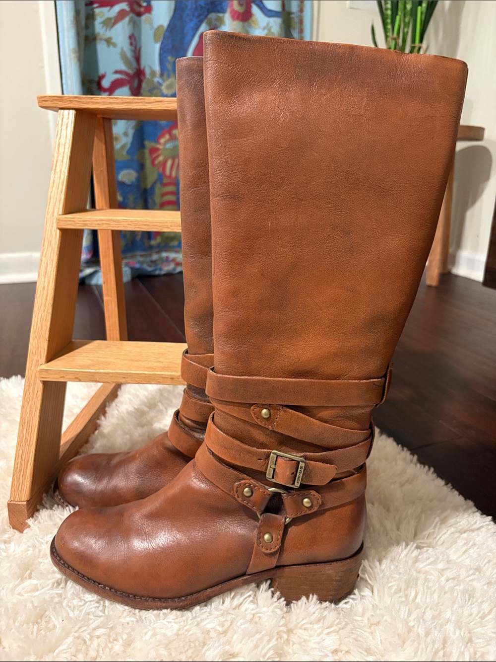 Women's Tall Brown Kork-Ease Leather Boots